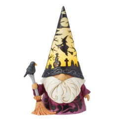 Enesco Jim Shore Wizard Gnome Halloween Light-Up Figurine, 7.87" H 5 Enesco Jim Shore Wizard Gnome Halloween Light-Up Figurine, 7.87" H -Enesco Store Jim Shore Wizard Gnome in LightUp Hat Figurine 6016639 02