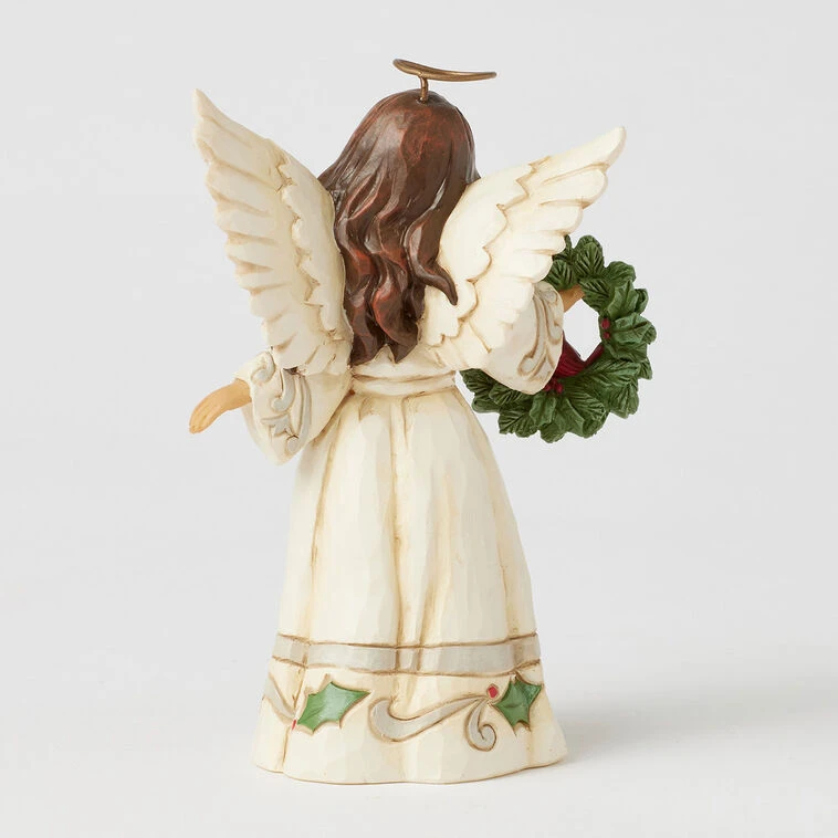 Enesco Jim Shore Woodland Angel With Wreath And Cardinal Figurine, 5.31" 4 Enesco Jim Shore Woodland Angel With Wreath And Cardinal Figurine, 5.31" - Image 2