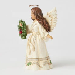 Enesco Jim Shore Woodland Angel With Wreath And Cardinal Figurine, 5.31" 8 Enesco Jim Shore Woodland Angel With Wreath And Cardinal Figurine, 5.31" -Enesco Store Jim Shore Woodland Angel With Cardinal Wreath Figurine 6017174 03