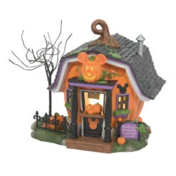 Enesco Mickey's Pumpkintown Carving Studio Figurine With Light, 5.51"