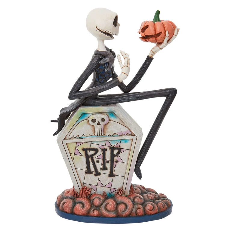 Enesco Jim Shore Disney The Nightmare Before Christmas Jack On Gravestone Figurine, 8.75" 3 Enesco Jim Shore Disney The Nightmare Before Christmas Jack On Gravestone Figurine, 8.75"