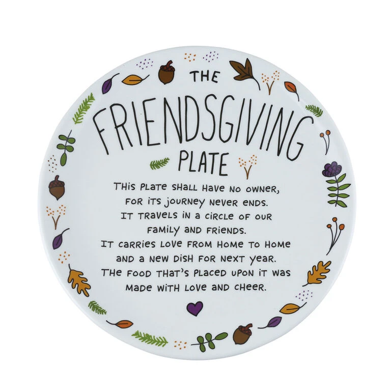 Enesco Our Name Is Mud Friendsgiving Plate
