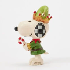 Enesco Jim Shore Peanuts Snoopy Christmas Elf Mini Figurine, 3.75" -Enesco Store Peanuts Snoopy Christmas Elf Figurine 6017239 05