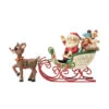 Enesco Jim Shore Rudolph Pulling Santa In Sleigh Figurine, 5" 2 Enesco Jim Shore Rudolph Pulling Santa In Sleigh Figurine, 5" -Enesco Store Rudolph the RedNosed Reindeer and Santa Figurine 6017194 01