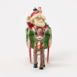 Enesco Jim Shore Rudolph Pulling Santa In Sleigh Figurine, 5" -Enesco Store Rudolph the RedNosed Reindeer and Santa Figurine 6017194 04