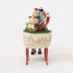 Enesco Jim Shore Rudolph Pulling Santa In Sleigh Figurine, 5" -Enesco Store Rudolph the RedNosed Reindeer and Santa Figurine 6017194 05
