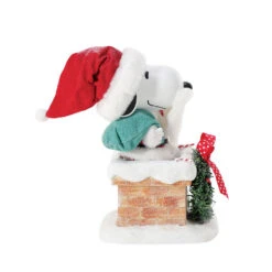 Enesco Peanuts Santa Snoopy In Chimney Figurine, 8" -Enesco Store Santa Snoopy in Chimney Figurine 6016487 04
