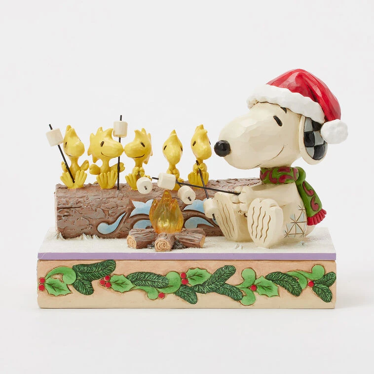 Enesco Jim Shore Peanuts Snoopy And Friends Light-Up Campfire Figurine, 5" 4 Enesco Jim Shore Peanuts Snoopy And Friends Light-Up Campfire Figurine, 5" - Image 2