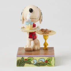 Enesco Jim Shore Peanuts Snoopy And Woodstock Cookies For Santa Figurine, 5" 11 Enesco Jim Shore Peanuts Snoopy And Woodstock Cookies For Santa Figurine, 5" -Enesco Store Snoopy and Woodstock Cookies and Cocoa for Santa 6017233 05