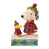 Enesco Jim Shore Peanuts Snoopy And Woodstock In Puffer Coats Figurine, 5.5"