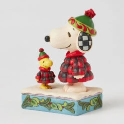 Enesco Jim Shore Peanuts Snoopy And Woodstock In Puffer Coats Figurine, 5.5" 11 Enesco Jim Shore Peanuts Snoopy And Woodstock In Puffer Coats Figurine, 5.5" -Enesco Store Snoopy and Woodstock in Plaid Puffer Coats Figurine 6017234 04