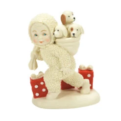Enesco Snowbabies Bag Of Christmas Puppies Figurine, 4.02"